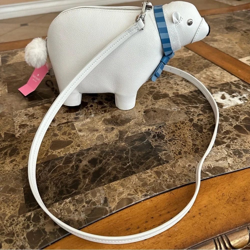 Authentic Kate Spade Polar Bear Leather Bag - Picture 3 of 11